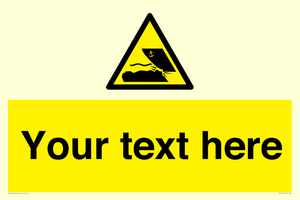 Custom Warning submerged objects in watercraft areas